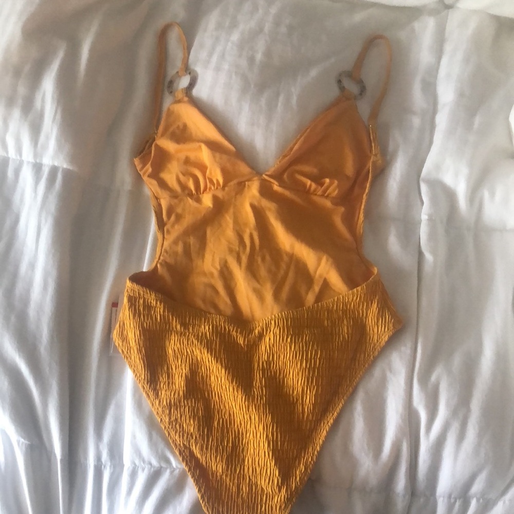 Yellow One-Piece Swimsuit - Picture 3 of 5